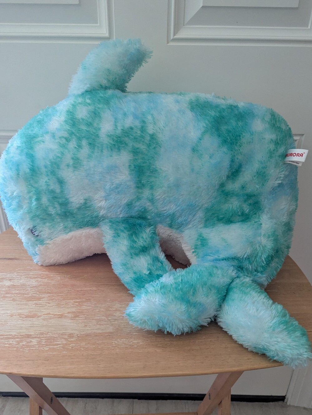 Aurora Hugster Speckles Dolphin 19" Vertical Sitter Plush Stuffed Animal - Picture 3 of 4